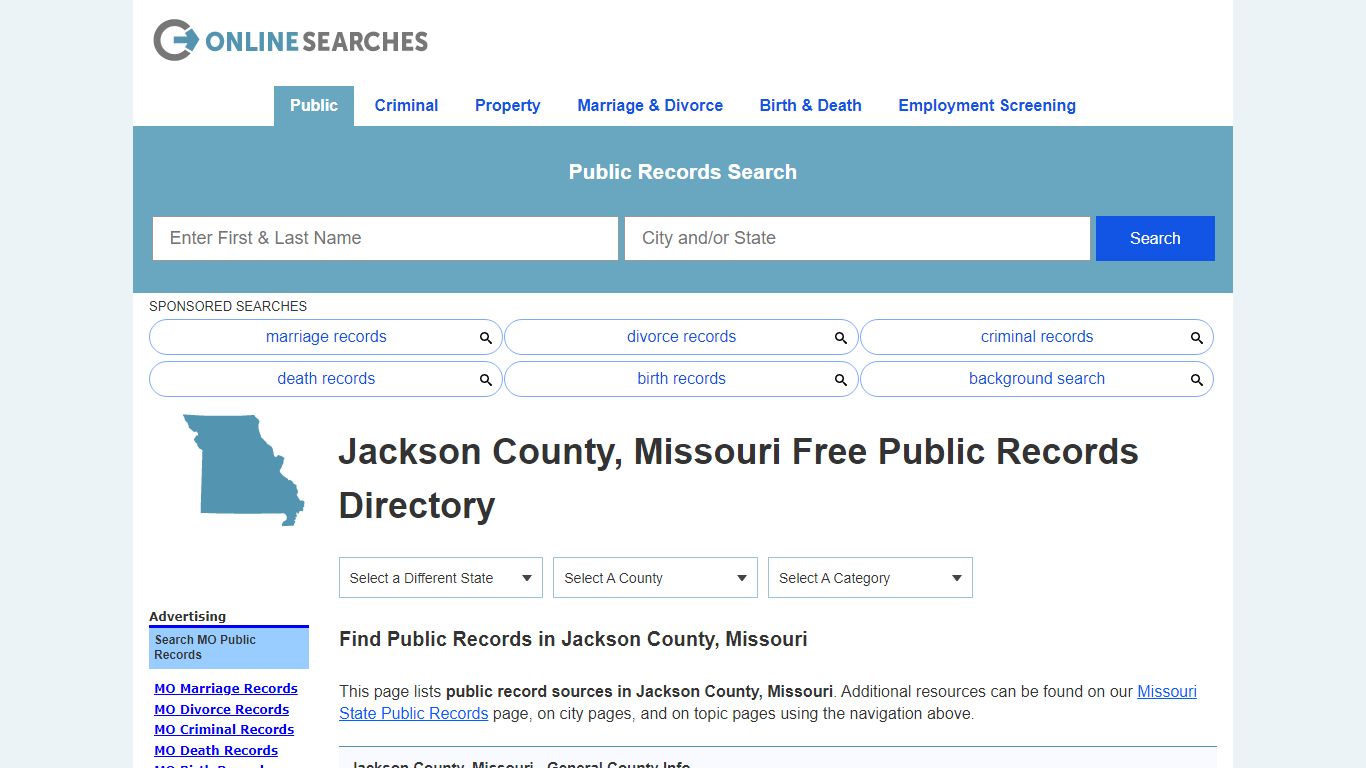 Jackson County, Missouri Public Records Directory